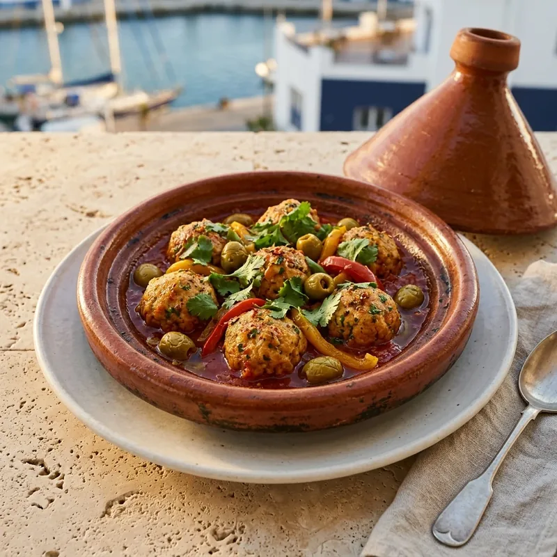 Boulettes de merlan aux olives vertes